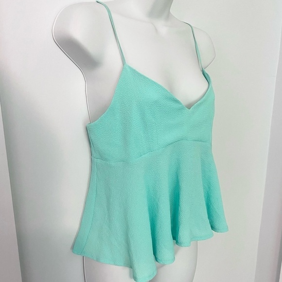 3 for $40 ✨ Zara Hook Closure Cami Seafoam Green / Bright Teal - Picture 3 of 11